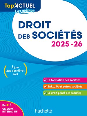 cover image of Top'Actuel Droit des sociétés 2025-2026